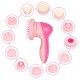 12 in 1 Electric Facial Cleaning Brush Wash Face Nose Skin Pore Cleaner Body Massage Beauty Machine