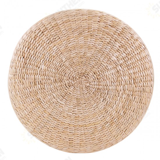 50cm Round Pouf Tatami Cushion Floor Cushions Natural Straw Meditation Yoga Mats