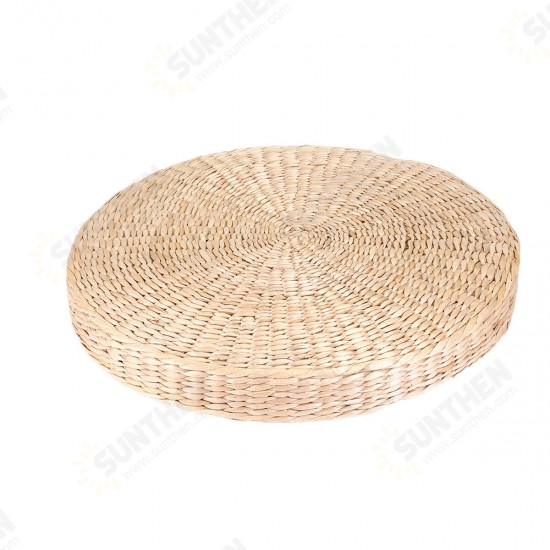 50cm Round Pouf Tatami Cushion Floor Cushions Natural Straw Meditation Yoga Mats