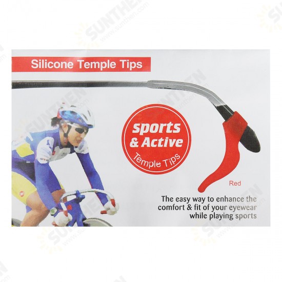 Colorful Silicone Sports Temple Tips Anti-slip Glasses Cover for Reading Glasses Sunglasses