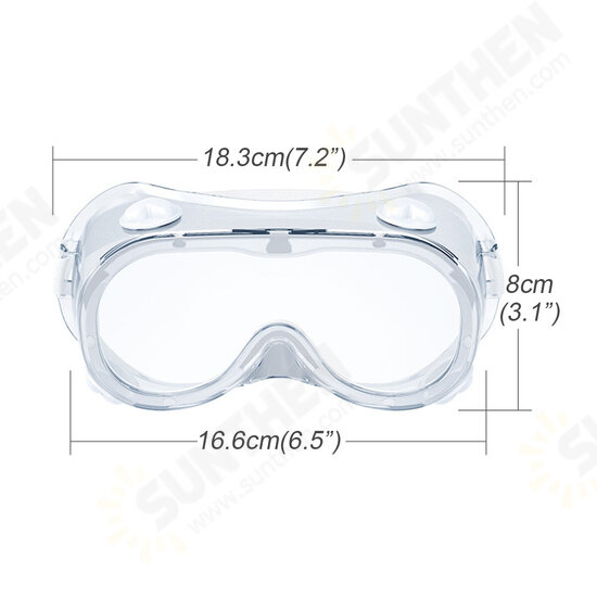 FDA CE Safety Goggles Anti Fog Dust Protective Goggles Splash-proof Glasses Lens Lab Work Eye Protection