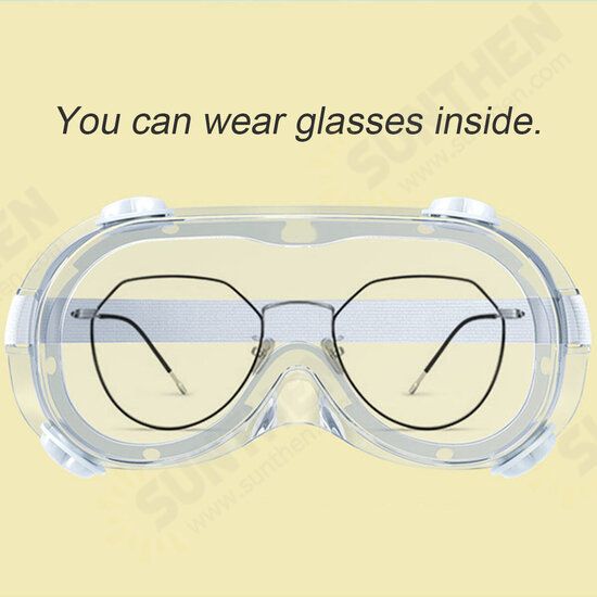 FDA CE Safety Goggles Anti Fog Dust Protective Goggles Splash-proof Glasses Lens Lab Work Eye Protection