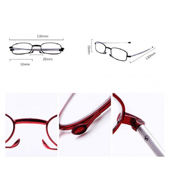 Folding Discolored Presbyopic Glasses for Men and Women with UV-resistant Comfortable Metal Presbyopic Glasses Reading Glasses