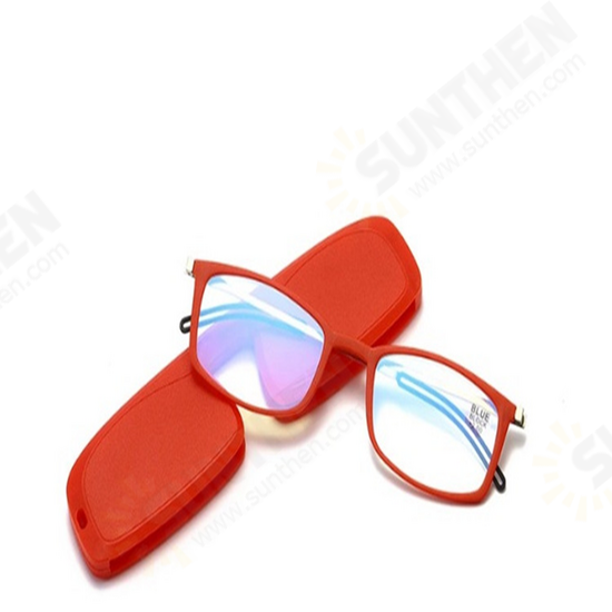 Full Frame Holder Portable Durable Light Weight Resin Reading Glasses Brown Antifatigue Anti Blue Light