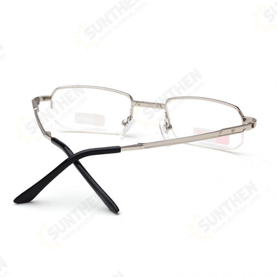 Mens Women Foldable Ultralight Metal Frame Vision Care Reading Glasses Eyeglasses With Case