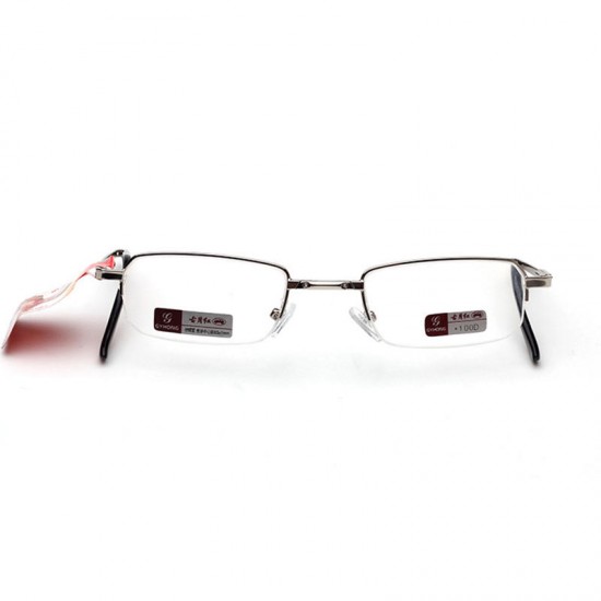 Mens Women Foldable Ultralight Metal Frame Vision Care Reading Glasses Eyeglasses With Case