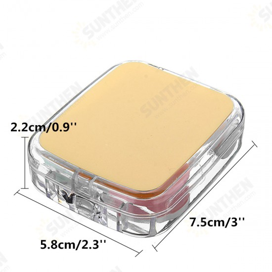 Mini Lens Travel Case Box Container Kit Set Holder Simple W/ Mirror