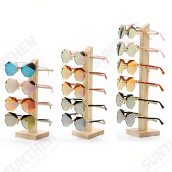 Natural Wood Wooden Sunglasses Eyeglasseses Display Rack Stand Holder Organizer 3/4/5/6 Layers Natural Wood Wooden Sunglasses Eyeglasseses Display Rack Stand Holder Organizer 3/4/5/6 Layers