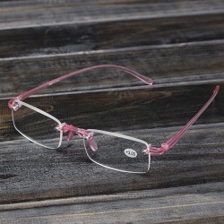 Pink Rimless Light Presbyopic Reading Glasses Fatigue Relieve Strength 1.0 1.5 2.0 2.5 3.0 Pink Rimless Light Presbyopic Reading Glasses Fatigue Relieve Strength 1.0 1.5 2.0 2.5 3.0