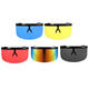 Polarized Lens Mask Sun Glasses Futuristic Costume Party Eyes Mirrored Frame 5 Color