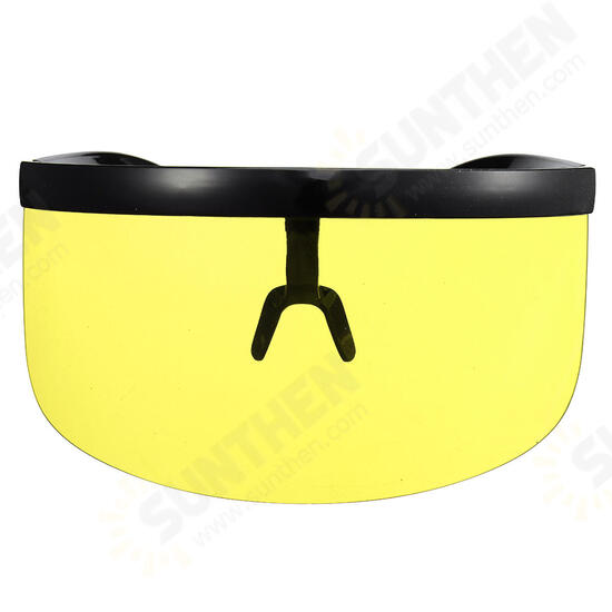 Polarized Lens Mask Sun Glasses Futuristic Costume Party Eyes Mirrored Frame 5 Color