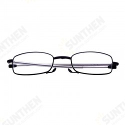 Portable Folding Comfortable Reading Glasses Metal Full Frame With Case Portable Folding Comfortable Reading Glasses Metal Full Frame With Case