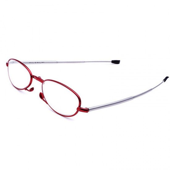 Portable Folding Comfortable Reading Glasses Metal Full Frame With Case