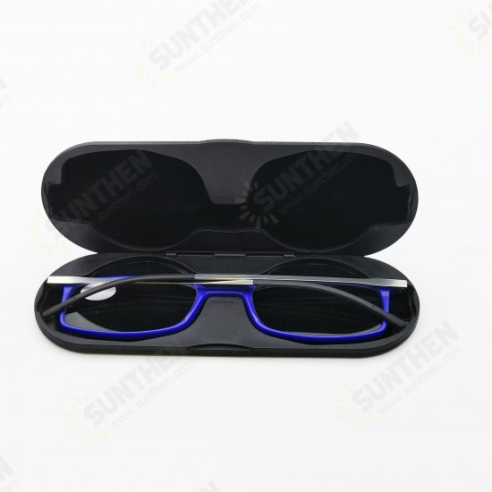 Portable TR90 Anti-Bluelight Presbyopic Reading Glasses+Case Ultra-thin Paper High-definition Resin Bookmark Glasses for Men & Women