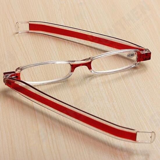 Red 360 Degree Rotation Rotating Folding Presbyopic Reading Glasses Strength 1.0 1.5 2.0 2.5 3.0 3.5