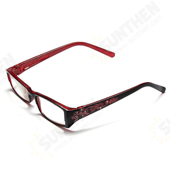 Red Female Diamond Flower Frame Presbyopic Reading Glasses Eyeglasseess 1.0 1.5 2.0 2.5 3.0 3.5 4.0