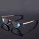 Resin Film Anti-blue Reading Glasses Shell-shaped Folding Presbyopic Glasses with Storage Case