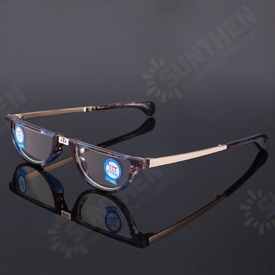 Resin Film Anti-blue Reading Glasses Shell-shaped Folding Presbyopic Glasses with Storage Case Resin Film Anti-blue Reading Glasses Shell-shaped Folding Presbyopic Glasses with Storage Case