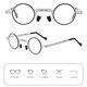 Round Reading Glasses Blocking Blue light Glasses Reader Foldable Ultra Thin Paper Glasses Metal Eyeglasses for Men Women