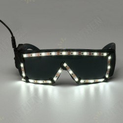 White LED Glasses Light Up Glow Sunglasses Eyewear Shades Nightclub Party Decor White LED Glasses Light Up Glow Sunglasses Eyewear Shades Nightclub Party Decor