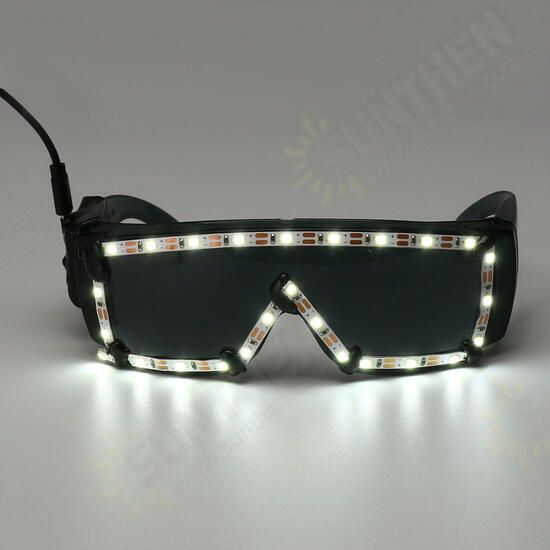 White LED Glasses Light Up Glow Sunglasses Eyewear Shades Nightclub Party Decor White LED Glasses Light Up Glow Sunglasses Eyewear Shades Nightclub Party Decor