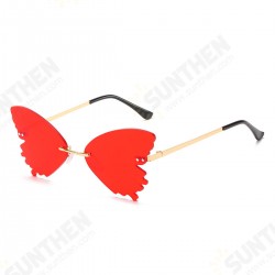 Women Metal Sunglasses Butterfly Shape AC Lens Rimless Shades UV400 Eye Glasses Women Metal Sunglasses Butterfly Shape AC Lens Rimless Shades UV400 Eye Glasses
