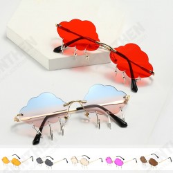 Women Metal Sunglasses Cloud Shape PC Lens Rimless Shades UV400 Accessory Women Metal Sunglasses Cloud Shape PC Lens Rimless Shades UV400 Accessory