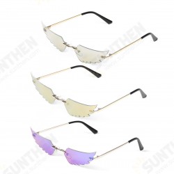 Women Rimless Sunglasses Sun Glasses Eyewear Frameless w/ Storage Case Women Rimless Sunglasses Sun Glasses Eyewear Frameless w/ Storage Case