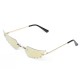 Women Rimless Sunglasses Sun Glasses Eyewear Frameless w/ Storage Case