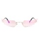 Women Rimless Sunglasses Sun Glasses Eyewear Frameless w/ Storage Case