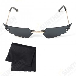 Women Rimless Sunglasses Sun Glasses Eyewear Frameless w/ Storage Case Women Rimless Sunglasses Sun Glasses Eyewear Frameless w/ Storage Case