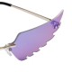 Women Rimless Sunglasses Sun Glasses Eyewear Frameless w/ Storage Case