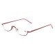 Women Vogue Vintage Reading Glasses Light Flexible High Definition Square Half Frame Presbyopic Glasses