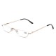 Women Vogue Vintage Reading Glasses Light Flexible High Definition Square Half Frame Presbyopic Glasses