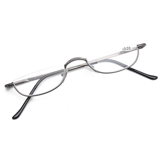 Women Vogue Vintage Reading Glasses Light Flexible High Definition Square Half Frame Presbyopic Glasses