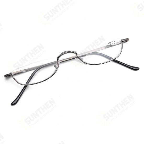 Women Vogue Vintage Reading Glasses Light Flexible High Definition Square Half Frame Presbyopic Glasses