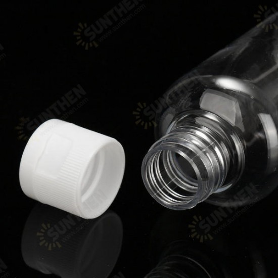 100ml Clear Plastic Bottles For Travel Cosmetic Lotion Container with White Caps