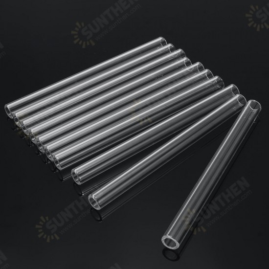 10Pcs 150mm OD 10mm 2.2mm Thick Wall Borosilicate Glass Blowing Tube