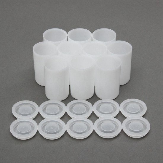 10Pcs Empty Plastic Can Paint Box Film Container Sample Cream Balm Jar Mini Cosmetic Storage Bottles Containers Pot Nail Arts 32x54mm