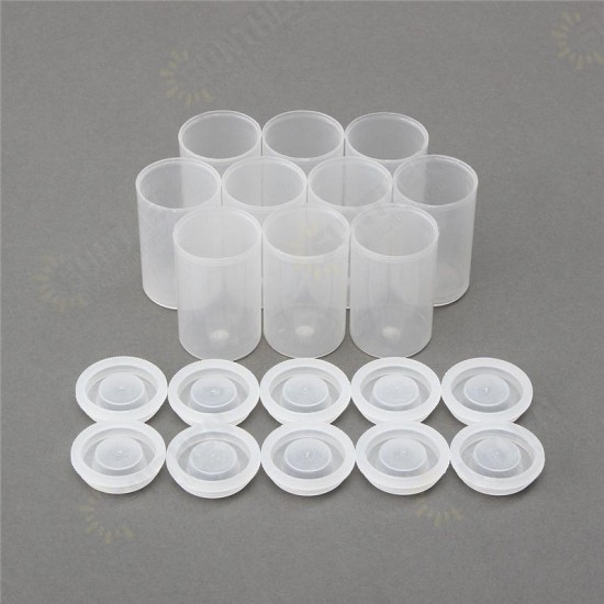 10Pcs Empty Plastic Can Paint Box Film Container Sample Cream Balm Jar Mini Cosmetic Storage Bottles Containers Pot Nail Arts 32x54mm