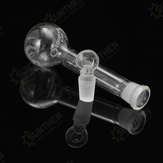 10mL Clear Glass Volumetric Flask w/ Glass Stopper Lab Chemistry Glassware