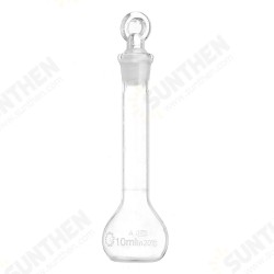 10mL Clear Glass Volumetric Flask w/ Glass Stopper Lab Chemistry Glassware 10mL Clear Glass Volumetric Flask w/ Glass Stopper Lab Chemistry Glassware