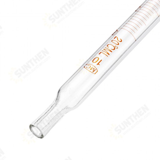 1/2/3/5/10ml Glass Short Pipette With Scale Lab Glassware Kit