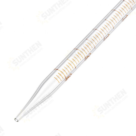 1/2/3/5/10ml Glass Short Pipette With Scale Lab Glassware Kit