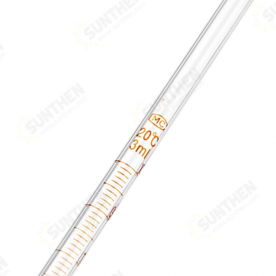 1/2/3/5/10ml Glass Short Pipette With Scale Lab Glassware Kit