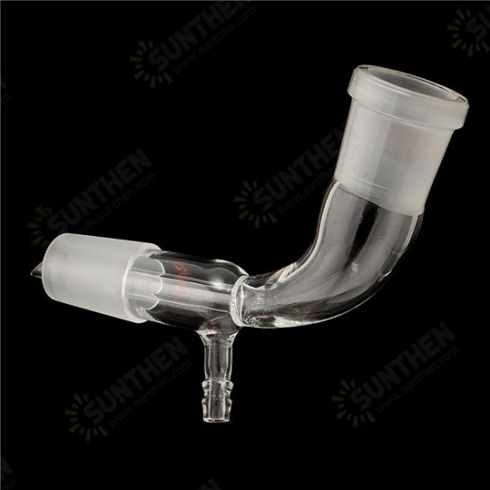 24/29 Glass Bend Connector Tube Vacuum Distillation Take Off Adapter