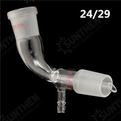 24/29 Glass Bend Connector Tube Vacuum Distillation Take Off Adapter 24/29 Glass Bend Connector Tube Vacuum Distillation Take Off Adapter