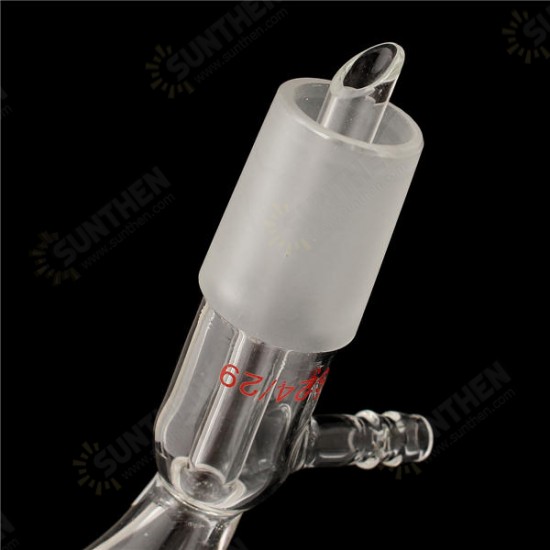 24/29 Glass Bend Connector Tube Vacuum Distillation Take Off Adapter