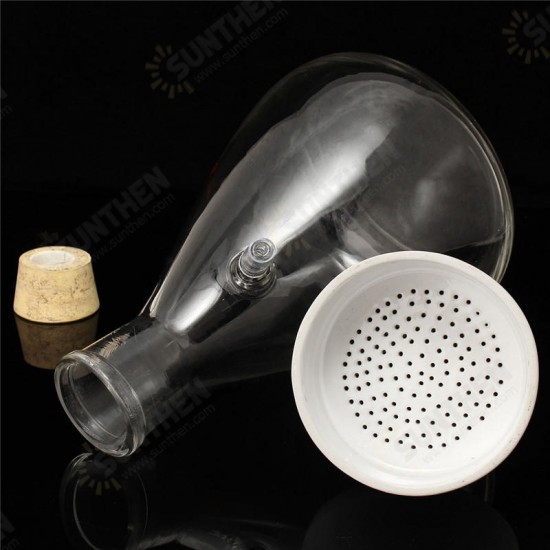 2500mL Filteration Buchner Funnel Kit Vacuum Suction Glass Flask Apparatus