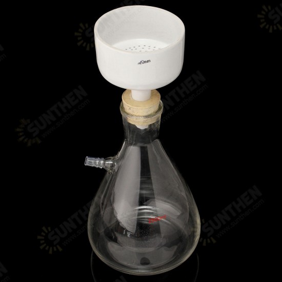 2500mL Filteration Buchner Funnel Kit Vacuum Suction Glass Flask Apparatus